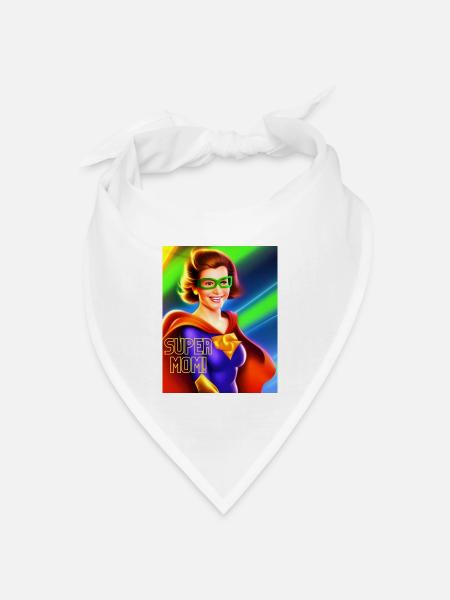 Super Mama! - Bandana Dreieckstuch - Weiß