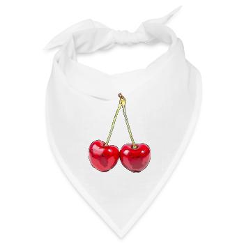 Cherry - Bandana Dreieckstuch - Weiß - Vorne