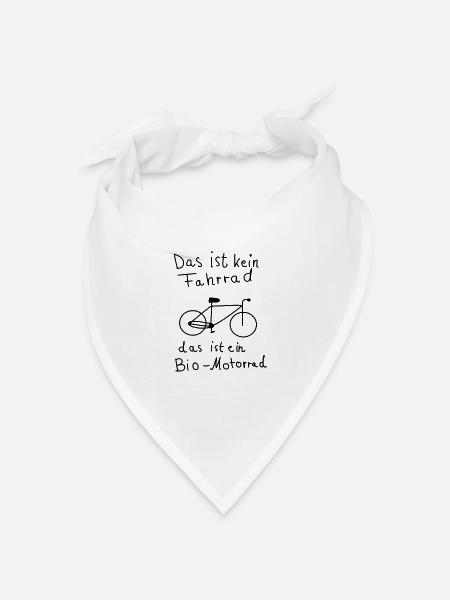 Bio - Motorrad - Bandana Dreieckstuch - Weiß