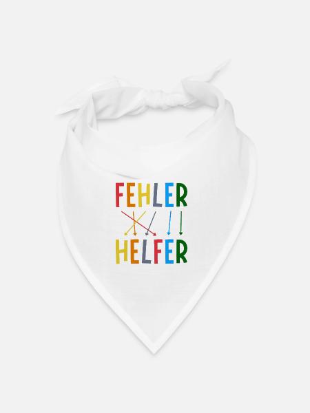 Fehler sind bunte Helfer Schriftzug mehrfarbig - Bandana Dreieckstuch - Weiß