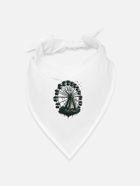 Verlassenes Riesenrad - Bandana Dreieckstuch - Weiß
