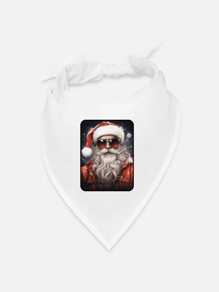 Cool Santa Claus - Bandana Dreieckstuch - Weiß