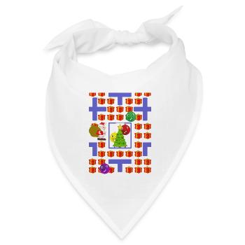 X-mas-Weihnachten-Gute alte Zeit-Vers.4 - Bandana Dreieckstuch - Weiß - Vorne