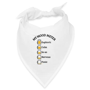 My Mood Meter (Bier / Biertrinker / V1 / POS) - Bandana Dreieckstuch - Weiß - Vorne