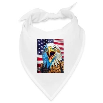 Adler - Bandana Dreieckstuch - Weiß - Vorne
