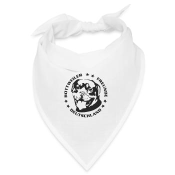 Rottweiler Freunde Logo - Bandana Dreieckstuch - Weiß - Vorne