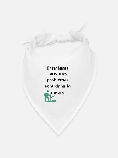 Wandern mit all meinen Problemen in der Natur - Bandana Dreieckstuch - Weiß