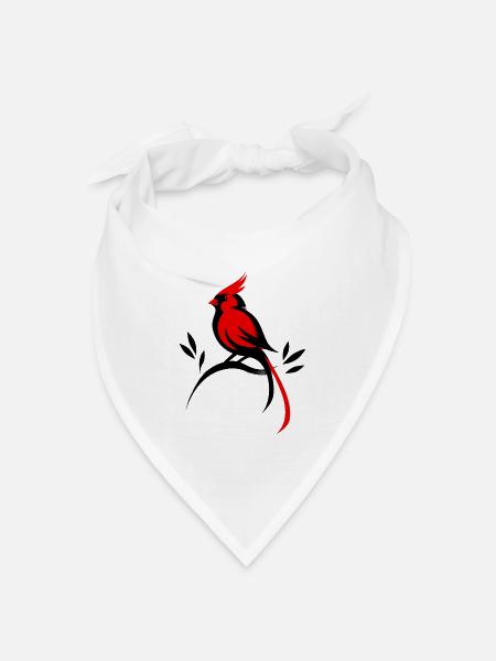 Kardinal - Bandana Dreieckstuch - Weiß