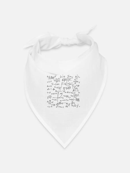 Mathegenie - Bandana Dreieckstuch - Weiß