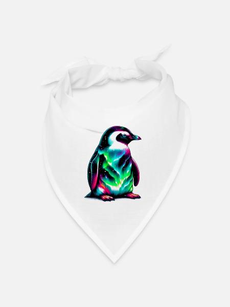 Pinguin - Bandana Dreieckstuch - Weiß
