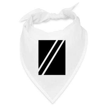 Streifen schwarz - Bandana Dreieckstuch - Weiß - Vorne
