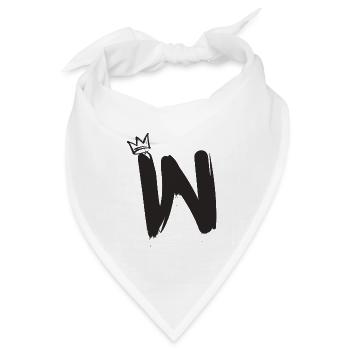 W - Bandana Dreieckstuch - Weiß - Vorne