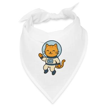 Astrokatze - Bandana Dreieckstuch - Weiß - Vorne