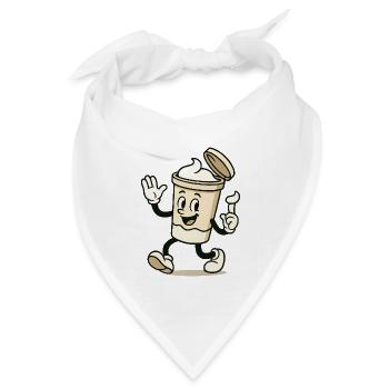 eiscreme becher comic - Bandana Dreieckstuch - Weiß - Vorne