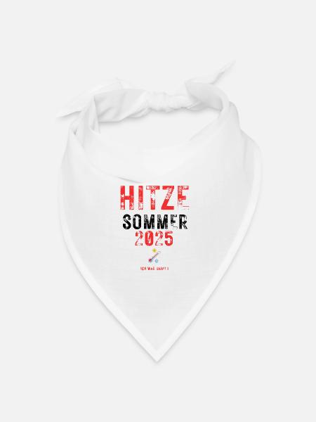 Hitzesommer 25 - Bandana Dreieckstuch - Weiß