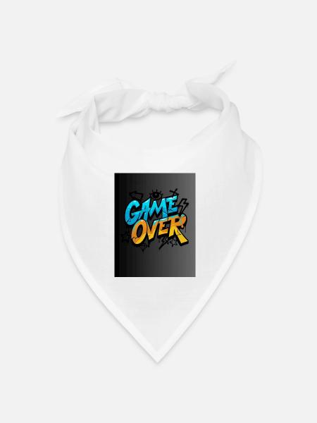 Graffiti Style Game Over Design - Bandana Dreieckstuch - Weiß