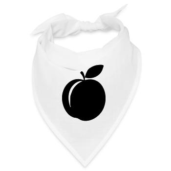 Pfirsich-Silhouette – süßes Sommerdesign - Bandana Dreieckstuch - Weiß - Vorne