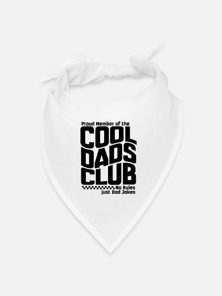 Cool Dads Club - Papa Vatertag Geschenk - Bandana Dreieckstuch - Weiß