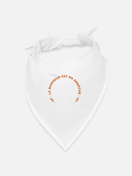 Glück ist in Ardèche 07 T-Shirt Humorgeschenk - Bandana Dreieckstuch - Weiß