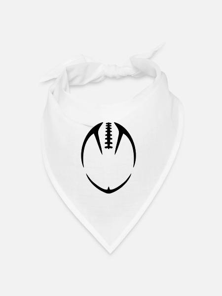 American Football Rücken - Bandana Dreieckstuch - Weiß
