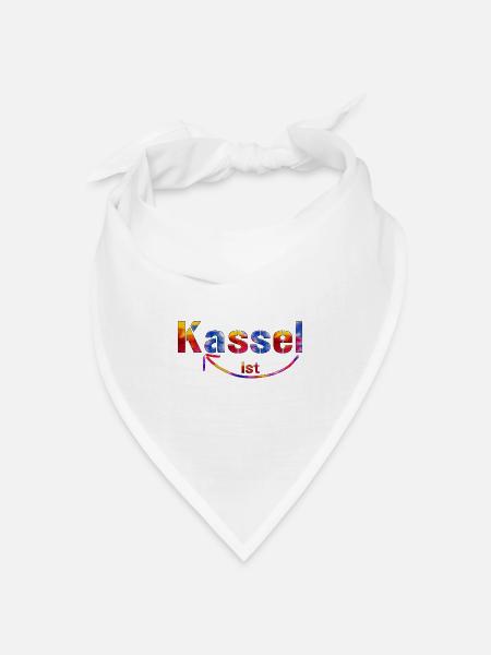 Kassel ist klasse - Bandana Dreieckstuch - Weiß