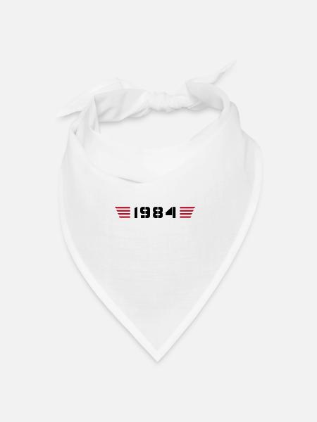 Geburtsjahr Geburtstag Born In 1984 - Made in 1984 - Bandana Dreieckstuch - Weiß