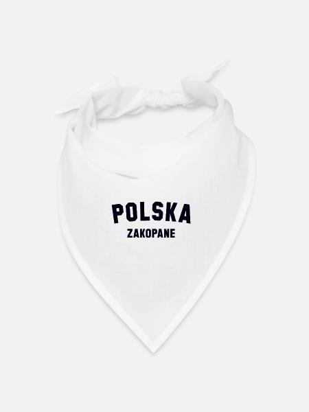 ZAKOPANE Polska Polen - Bandana Dreieckstuch - Weiß