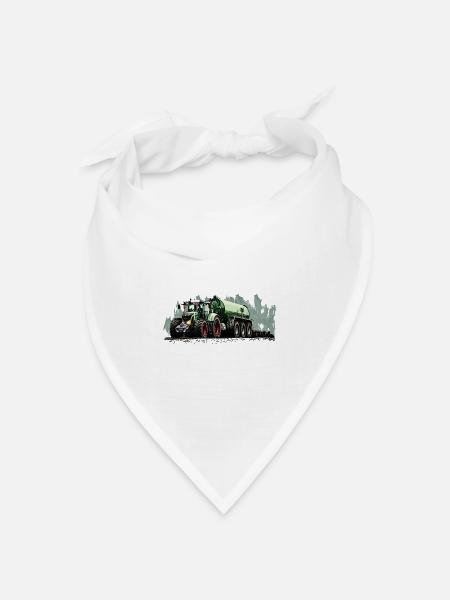 Schwergewicht auf vier Rädern - Bandana Dreieckstuch - Weiß