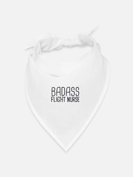 Flight Nurse Badass Luftrettung - Bandana Dreieckstuch - Weiß