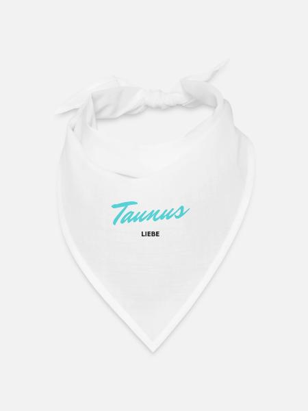 Taunusliebe goes 80s (mit schwarz) - Bandana Dreieckstuch - Weiß