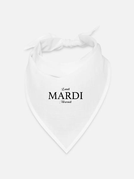 DIENSTAG - Bandana Dreieckstuch - Weiß