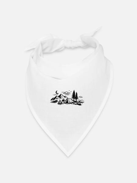 Camping Zelt - Bandana Dreieckstuch - Weiß