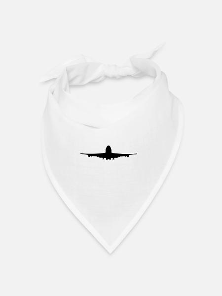 Flugzeug - Bandana Dreieckstuch - Weiß