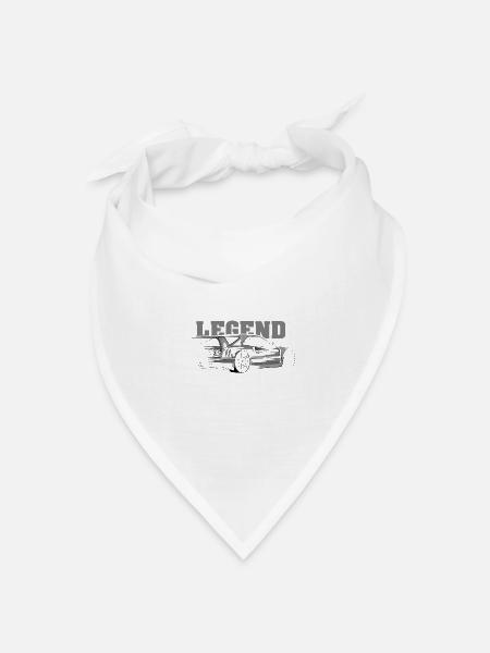 legend symbol team fast cars sketch illustration - Bandana Dreieckstuch - Weiß