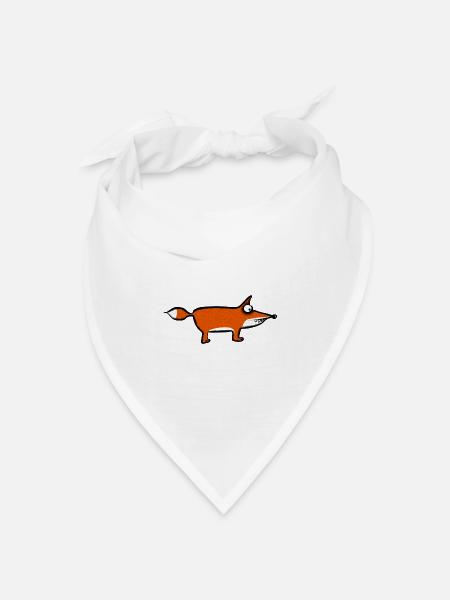 Fuchs - Bandana Dreieckstuch - Weiß