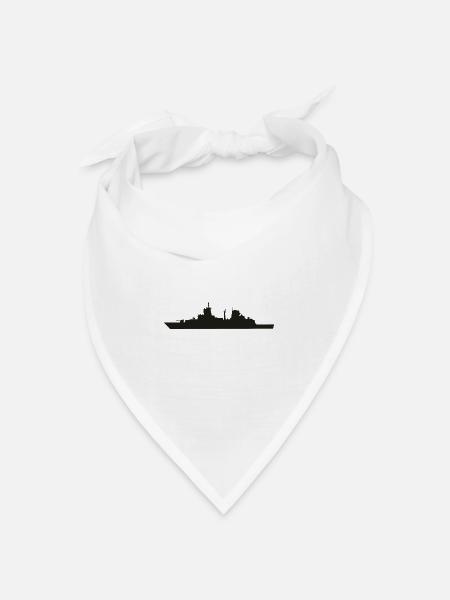 Fregatte F125 (black) Baden-Württemberg Klasse - Bandana Dreieckstuch - Weiß