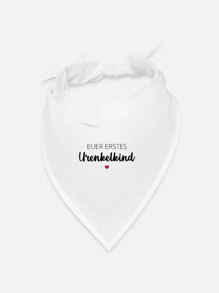 Euer erstes Urenkelkind / Ihr werden Urgroßeltern - Bandana Dreieckstuch - Weiß