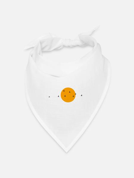Wildgänse Kraniche Frühling - Bandana Dreieckstuch - Weiß