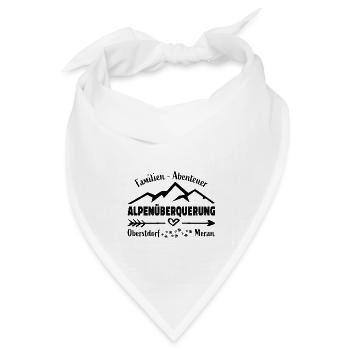 Alpenüberquerung Familie Abenteuer E5 - Bandana Dreieckstuch - Weiß - Vorne