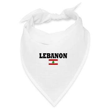 Libanon - Bandana Dreieckstuch - Weiß - Vorne