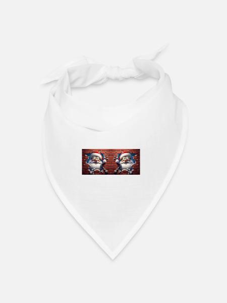 Santa Clause Tasse - Bandana Dreieckstuch - Weiß