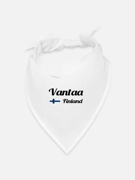 Vantaa Finnland Drucken - Bandana Dreieckstuch - Weiß