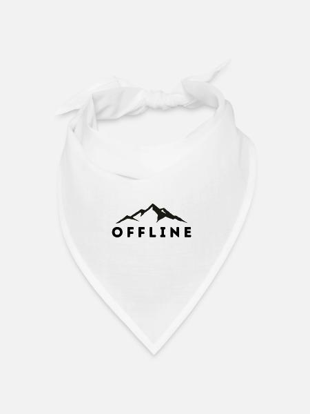 OFFLINE BERGE - Bandana Dreieckstuch - Weiß