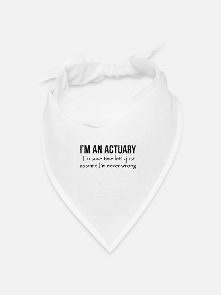 I'm an actuary to save time let's just assume - Bandana Dreieckstuch - Weiß
