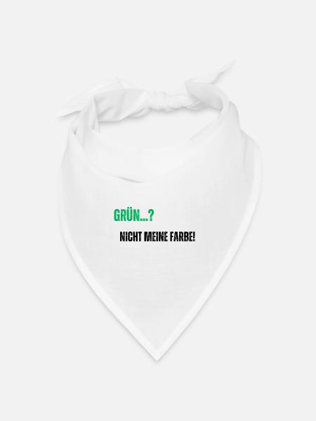 Grüne nicht meine Farbe - Bandana Dreieckstuch - Weiß