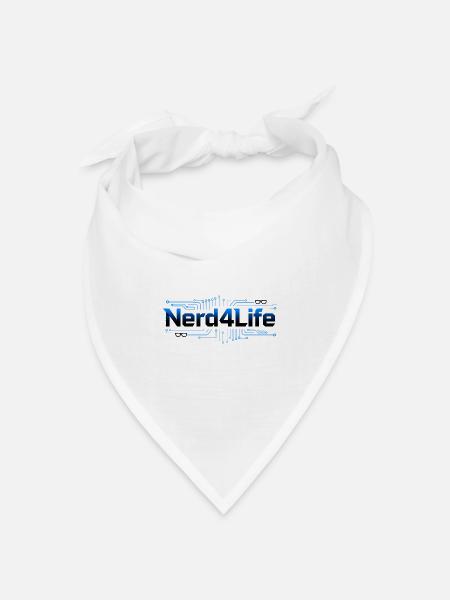 Nerd4Life Circuit Logo - Bandana Dreieckstuch - Weiß