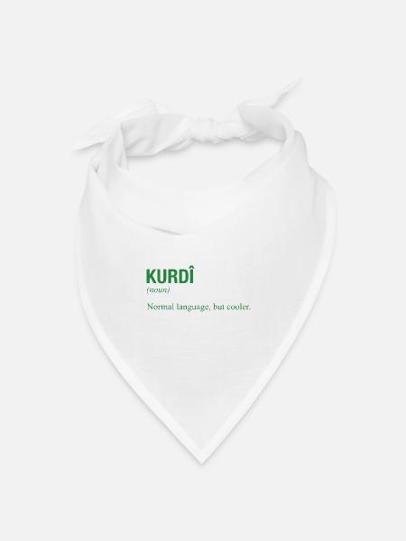 Kurdish language Kurdistan - Bandana Dreieckstuch - Weiß