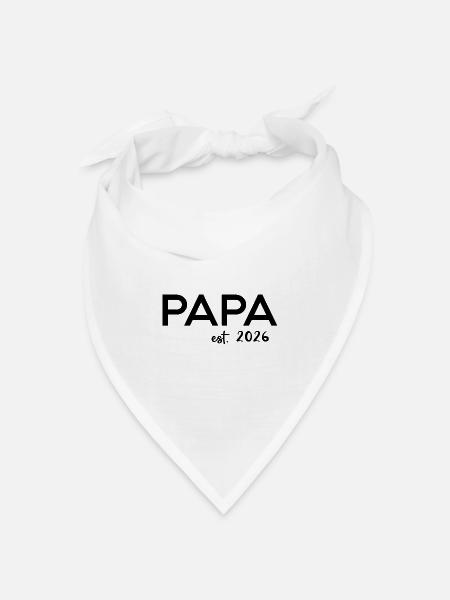 Papa Est. 2026 Vater seit 2026 Werdender Papa 2026 - Bandana Dreieckstuch - Weiß