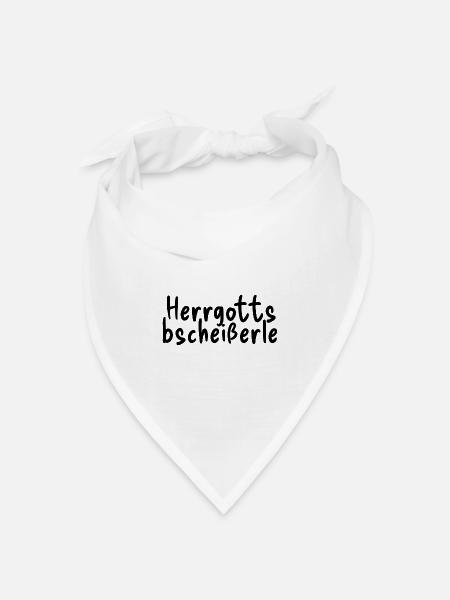 Herrgottsbscheißerle - Bandana Dreieckstuch - Weiß