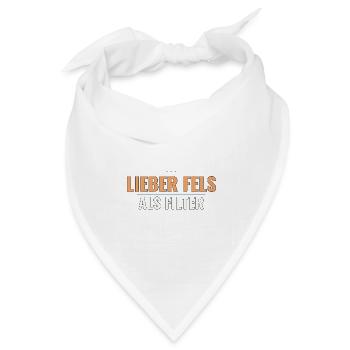 Sächsische Schweiz Shirt – Lieber Fels als Filter - Bandana Dreieckstuch - Weiß - Vorne